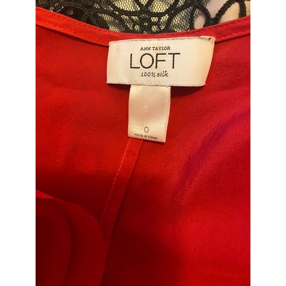 ❤️❤️ 100% SILK Romance Red ann taylor dress - Picture 3 of 3